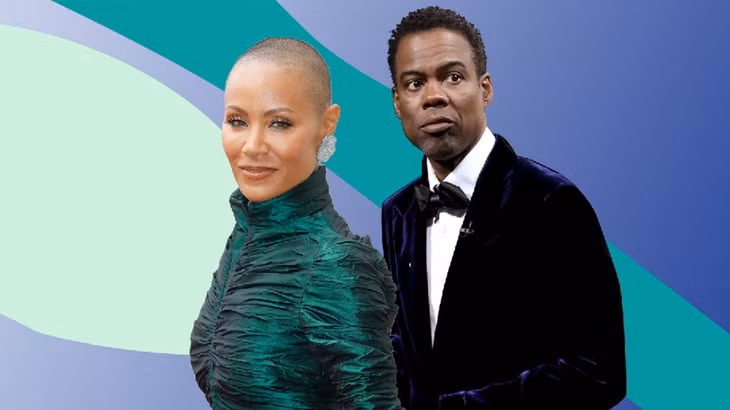Việc Chris Rock đùa về ngoại hình của Jada Pinkett-Smith gây nhiều tranh cãi - Ảnh: Glamour UK