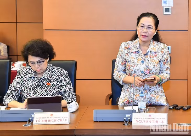 Đại biểu Nguyễn Thị Lệ (TP Hồ Chí Minh). (Ảnh: THỦY NGUYÊN)