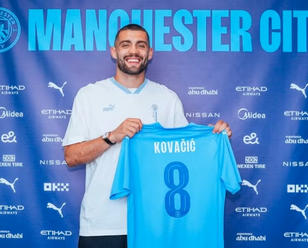 Số áo của Kovacic trong màu áo Man City.
