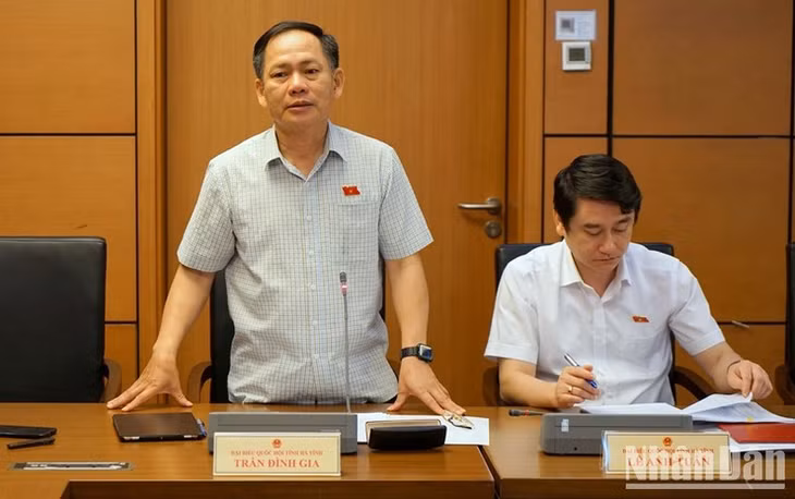 Đại biểu Trần Đình Gia - Đoàn đại biểu Quốc hội tỉnh Hà Tĩnh. (Ảnh: TRUNG HƯNG)
