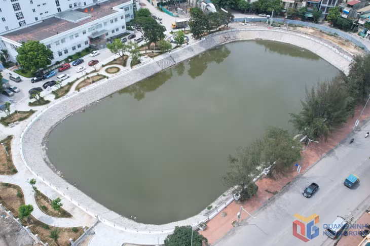 Hạng mục cải tạo hồ điều hòa đã hoàn thành.