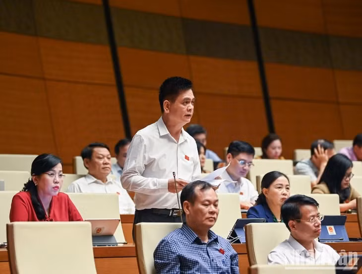 Đại biểu Nguyễn Lâm Thành (Thái Nguyên) phát biểu thảo luận. (Ảnh: DUY LINH)