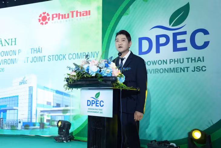 Ông Kang Jung Hun - Tổng Giám đốc DPEC phát biểu tại lễ khánh thành&nbsp;