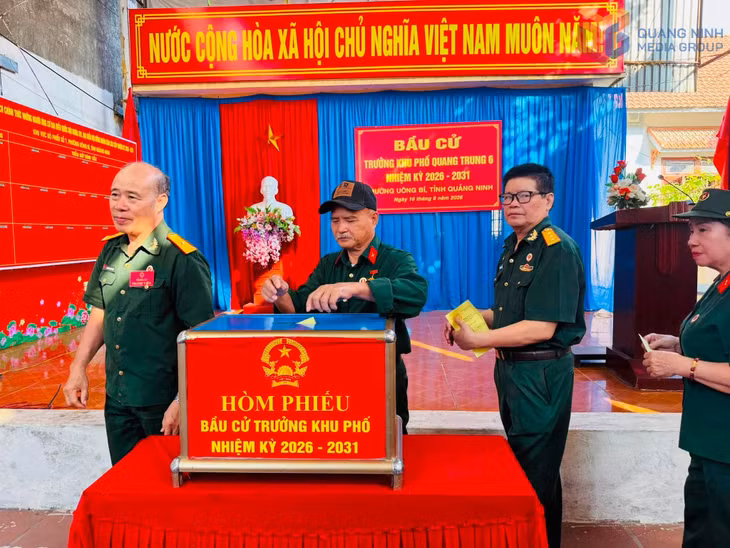 Khu Quang Trung 6, phường Uông Bí, hoàn thành bầu cử.