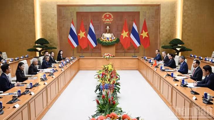 Quang cảnh buổi hội kiến. (Ảnh: Trần Hải)