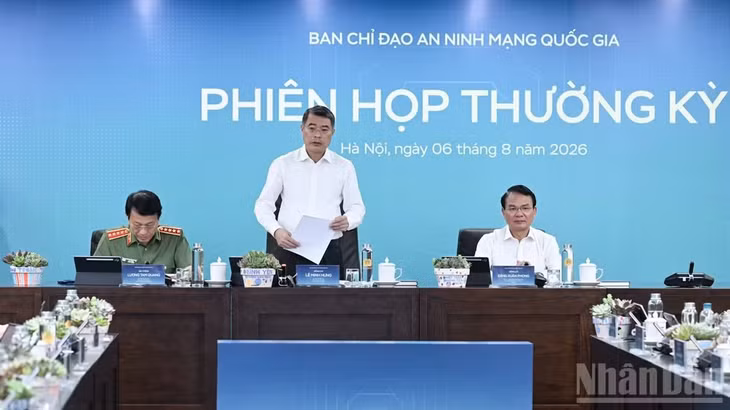 Thủ tướng Chính phủ Lê Minh Hưng chủ trì Phiên họp thứ hai năm 2026 của Ban Chỉ đạo An ninh mạng quốc gia. (Ảnh: Trần Hải)
