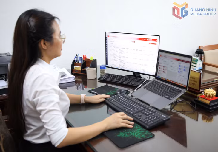 100% văn bản thuộc quy trình điện tử của các cơ quan Đảng phường Mạo Khê được xử lý hoàn toàn trên môi trường mạng.