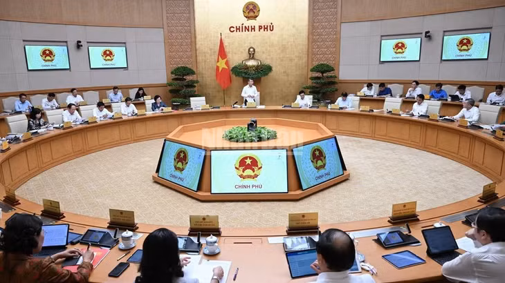 Quang cảnh Phiên họp Chính phủ thường kỳ tháng 7. (Ảnh: Trần Hải)