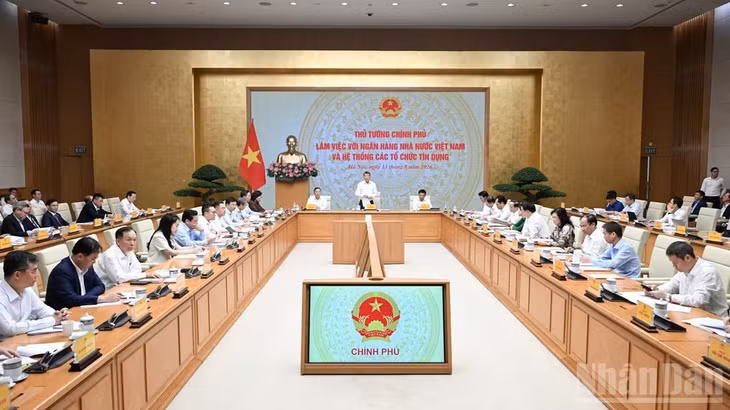 Quang cảnh cuộc làm việc. (Ảnh: TRẦN HẢI)