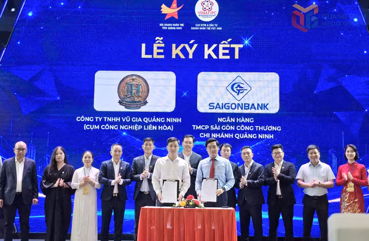 Công ty TNHH Vũ Gia Quảng Ninh và Ngân hàng Thương mại Cổ phần Sài Gòn Công Thương chi nhánh Quảng Ninh ký kết hợp tác.
