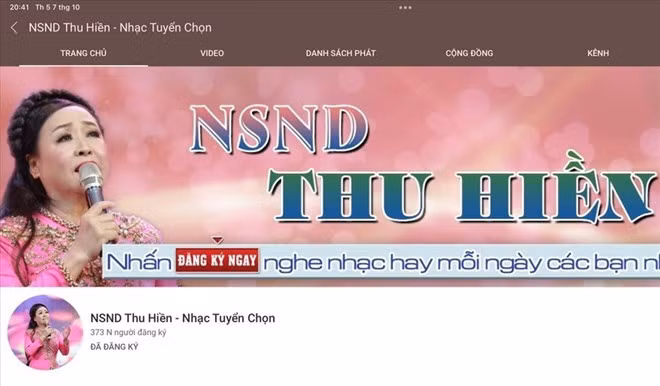 NSND Thu Hiền từng bức xúc khi bị BH Media lập kênh riêng, khai thác các sản phẩm do bà bỏ tiền thu âm. Thậm chí, còn giả mạo tên bà để trả lời bình luận của khán giả. Ảnh: Chụp từ kênh Thu Hiền thời điểm bị khiếu kiện