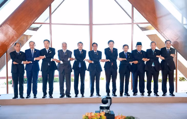 Thủ tướng Chính phủ Lê Minh Hưng và các Trưởng đoàn tham dự Phiên họp hẹp Hội nghị Cấp cao ASEAN lần thứ 48 - Ảnh: VGP/Nhật Bắc