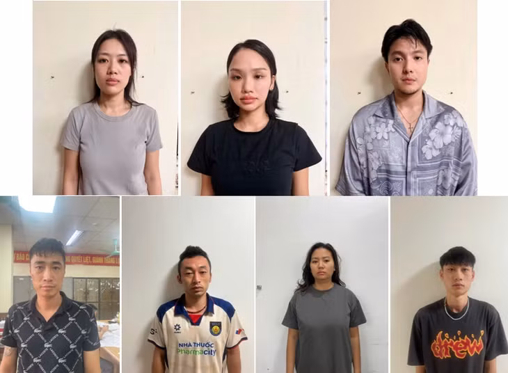 Ca sĩ Miu Lê và các đối tượng trong vụ án - Ảnh: Công an Hải Phòng