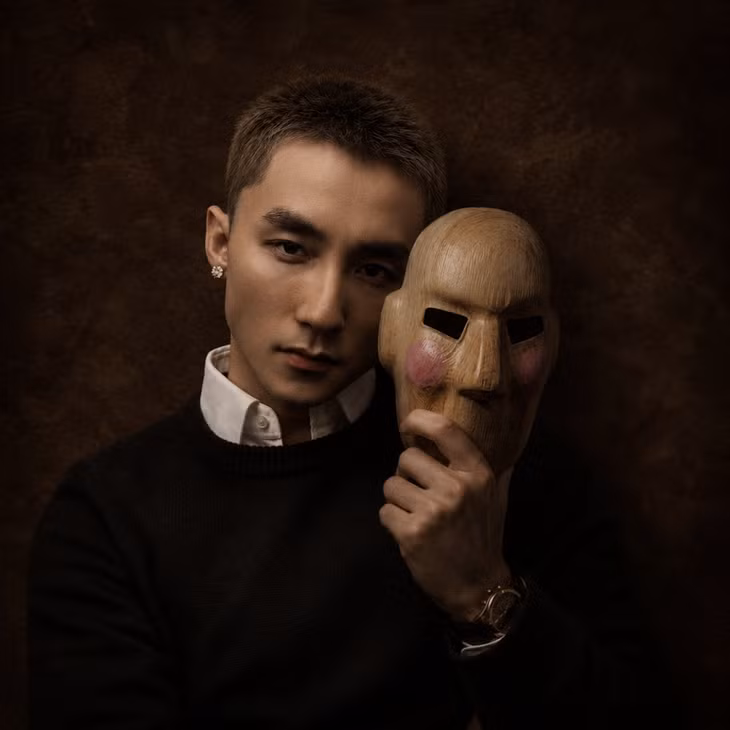 Sơn Tùng M-TP đã có một màn "sắm tuồng" hết sức cầu kỳ cho sản phẩm sắp ra mắt Come my way - Ảnh: AI ghép từ FBNV
