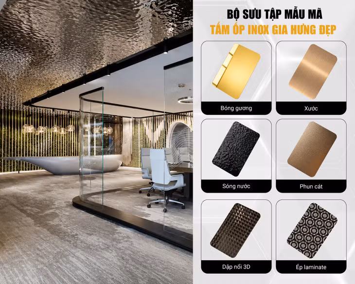 Bộ sưu tập mẫu mã tấm inox Gia Hưng đẹp