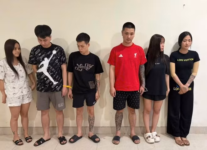 Khởi tố nhóm đối tượng tổ chức sử dụng, mua bán ma túy tại phường Trần Lãm. Ảnh: Công an tỉnh Hưng Yên