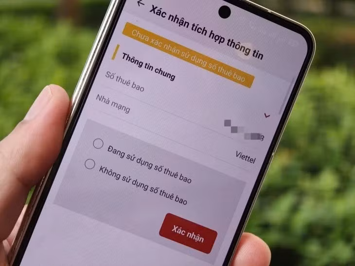 Người dùng phải xác nhận chính chủ SIM trên nền tảng VNeID - Ảnh: ĐỨC THIỆN