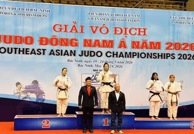 Võ sĩ judo Việt Nam đã thi đấu hiệu quả tại Giải vô địch Đông Nam Á 2026 ở Bắc Ninh. Ảnh: Nguyễn Hữu An