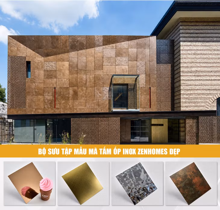 Bộ sưu tập mẫu mã tấm inox trang trí ZENHOMES đẹp