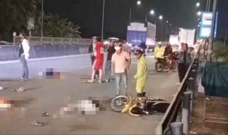 Hiện trường vụ tai nạn - Ảnh: C.Q.C.N.
