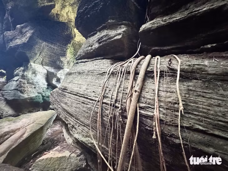 Các phiến đá ở Hang Dơi