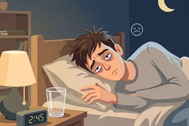 Mất nước có thể ảnh hưởng đến chất lượng giấc ngủ. Đồ họa: Thiện Nhân