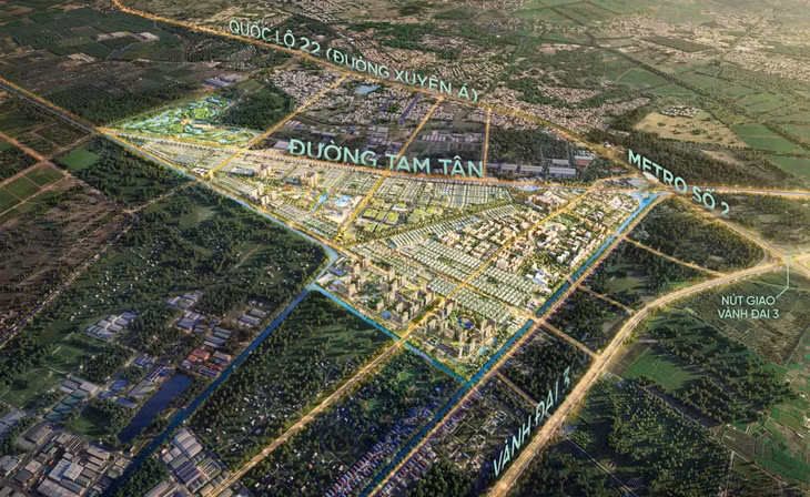 Vinhomes Saigon Park sở hữu vị trí “cửa ngõ Xuyên Á” trên trục Quốc lộ 22.