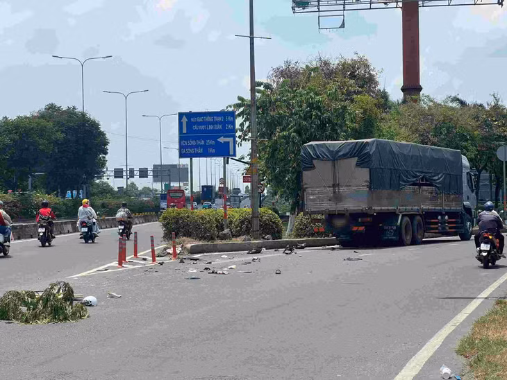 Hiện trường vụ tai nạn. Ảnh: Đình Trọng