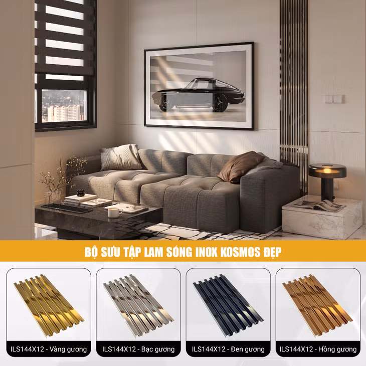 Bộ sưu tập lam sóng inox Kosmos đẹp