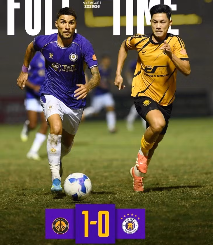 Hà Nội thua trận đấu, mất top 3 - Ảnh: HNFC