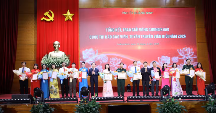 15 thí sinh đoạt giải tại Cuộc thi Báo cáo viên, tuyên truyền viên giỏi tỉnh Quảng Ninh năm 2026.
