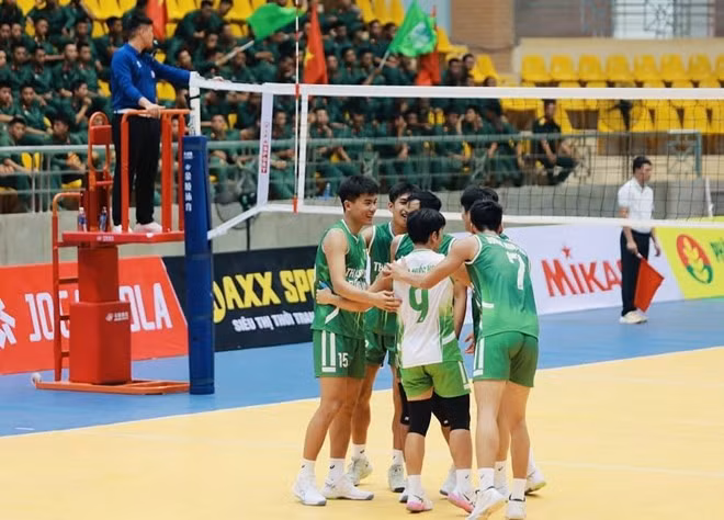 Đội nam Đồng Nai đã giành quyền vào vòng chung kết Giải bóng chuyền hạng A quốc gia 2026. Ảnh: Bóng chuyền Đồng Nai