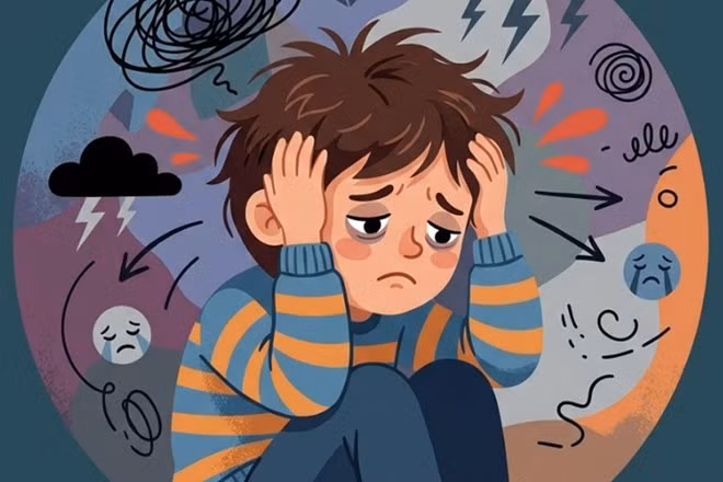 Căng thẳng ở trẻ em ảnh hưởng thế nào đến sức khỏe và hành vi. Đồ họa: Thiện Nhân