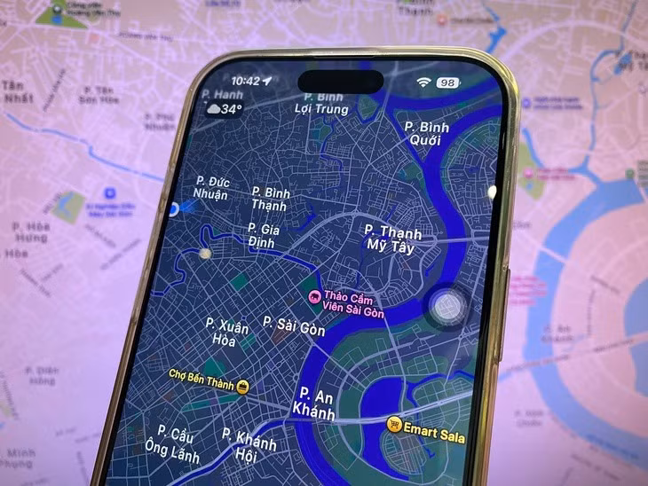 Apple Maps bắt đầu hiển thị địa giới hành chính mới tại Việt Nam trên iPhone và MacBook - Ảnh: PHAN HẢI ĐĂNG