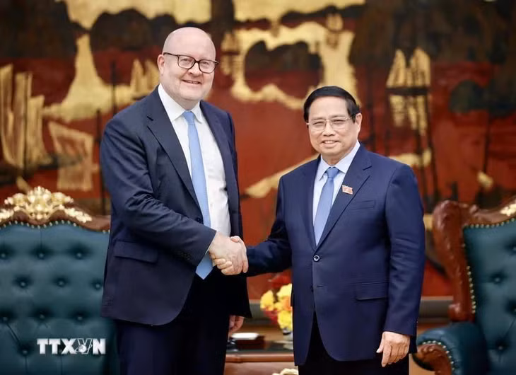 Thủ tướng Phạm Minh Chính tiếp ông Tomas Heidar, Chánh án Tòa án quốc tế về Luật biển (ITLOS). (Ảnh: Dương Giang/TTXVN)