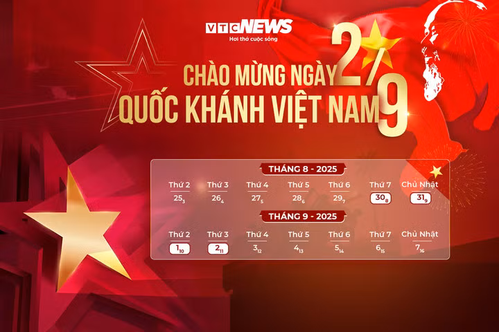 Cán bộ, công chức, viên chức, người lao động được nghỉ 4 ngày dịp lễ Quốc khánh 2/9.