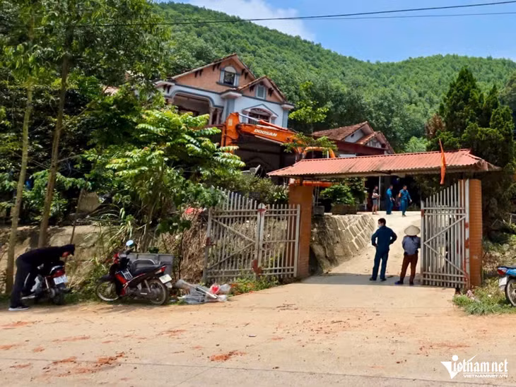 Khu vực xảy ra vụ nổ tại xóm 8, xã Phúc Tân