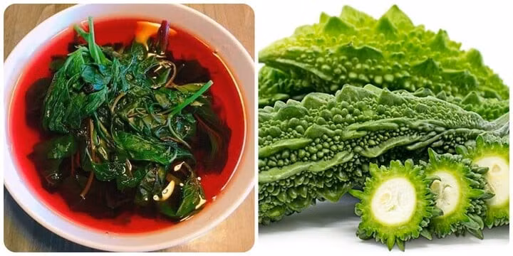 Rau dền và mướp đắng là hai loại rau hạ nhiệt cho gan mùa hè rất hiệu quả