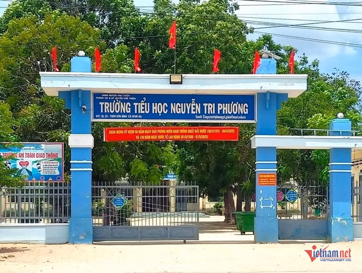 Trường Tiểu học Nguyễn Tri Phương, nơi giáo viên Lộc Quang Lý công tác. Ảnh: Trần Hoàn