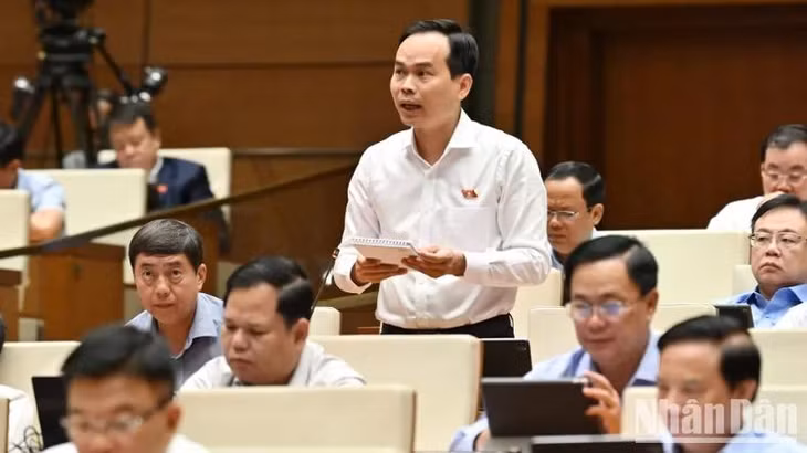 Đại biểu Nguyễn Duy Minh (Đà Nẵng) phát biểu. (Ảnh: THỦY NGUYÊN)