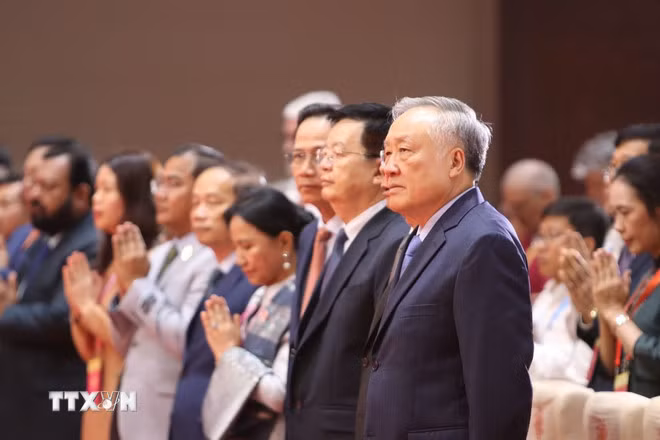 Phó Thủ tướng thường trực Chính phủ Nguyễn Hoà Bình dự lễ bế mạc Đại lễ Phật đản Liên hợp quốc lần thứ 20 - Vesak 2025. (Ảnh: Thanh Vũ/TTXVN)