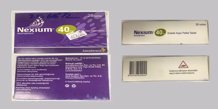 Mẫu thuốc giả NEXIUM 40mg không đạt tiêu chuẩn chất lượng.