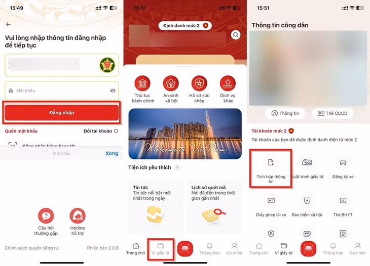 Tích hợp thẻ bảo hiểm y tế vào VNeID