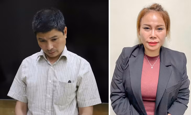 Bị can Ngô Duy Lượng và Nguyễn Thị Hương. Ảnh: Công an Bắc Giang