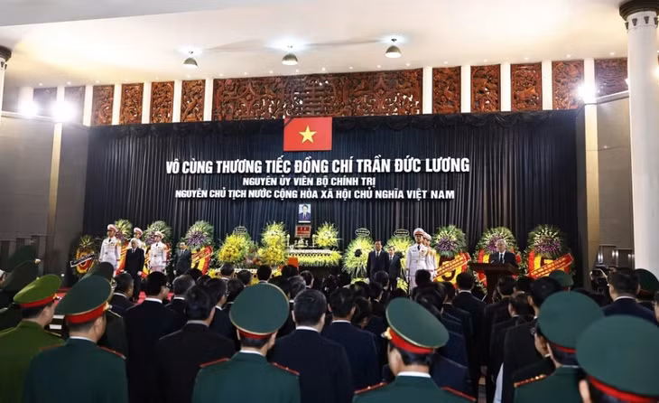 Lễ truy điệu nguyên Chủ tịch nước Trần Đức Lương - Ảnh: TTXVN