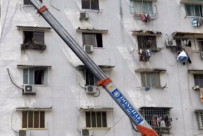 Căn hộ cháy nằm ở lầu 3.