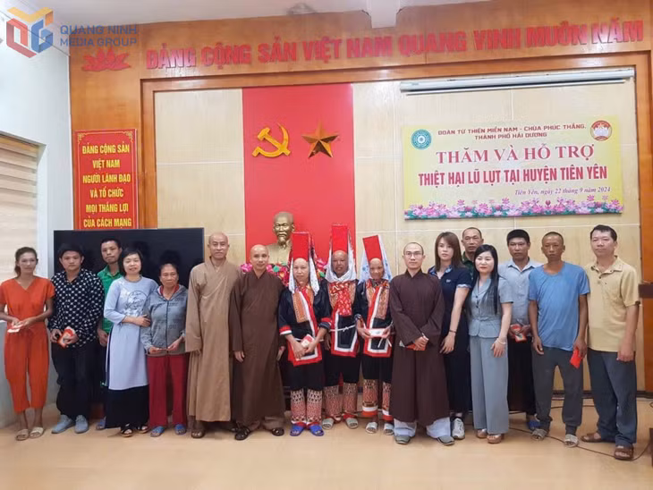 MTTQ huyện Tiên Yên kêu gọi các nhà hảo tâm hỗ trợ người dân trong đợt bão số 3 (Yagi) tháng 9/2024.