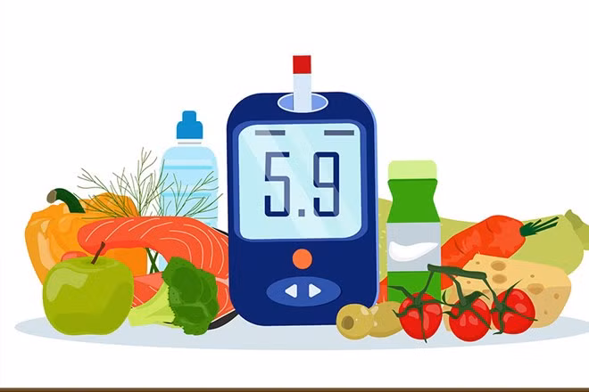 Một chế độ ăn uống hợp lý có thể giúp người bệnh tiểu đường bảo vệ đôi mắt, ngăn ngừa tổn thương võng mạc và các biến chứng về thị lực. Đồ hoạ: Thiện Nhân