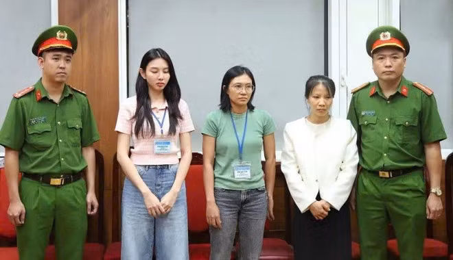 Nguyễn Thúc Thùy Tiên tại cơ quan Công an. (Nguồn: Bộ Công an)