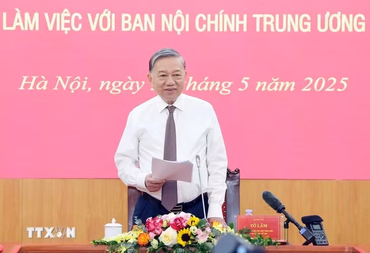 Tổng Bí thư Tô Lâm phát biểu. (Ảnh: Thống Nhất/TTXVN)